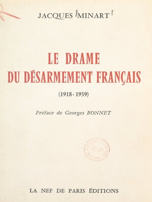 cover image of Le drame du désarmement français (1938-1939)
